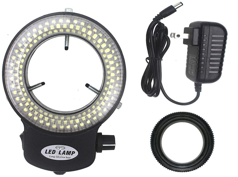 [Australia - AusPower] - LED-144-ZK Black Adjustable 144 LED Ring Light Illuminator for Stereo Microscope (144 LED Ring Light) 