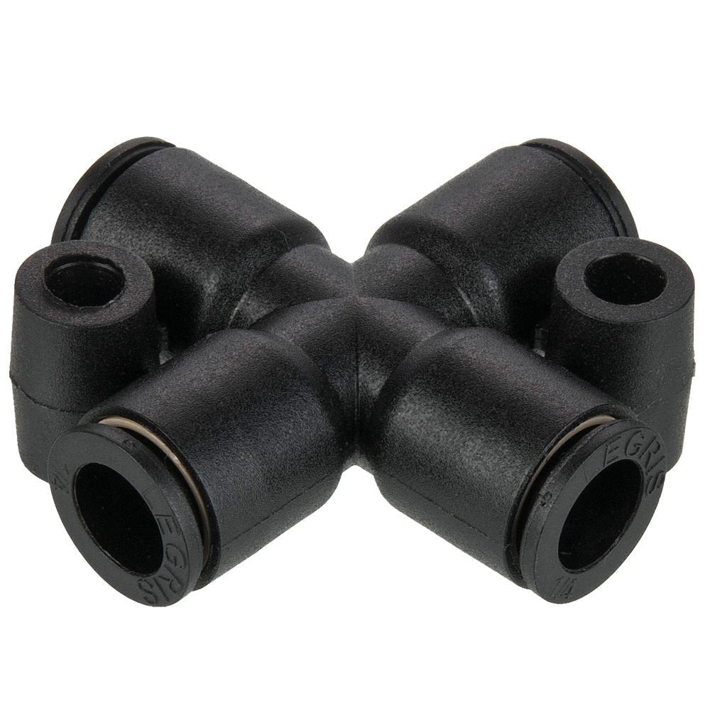 [Australia - AusPower] - Parker 347PLP-6M-8M-pk5 Composite Push-to-Connect Fitting, Tube to Tube, Glass Reinforced 6.6, Push-to-Connect Cross, 6 mm and 8 mm, Nylon (Pack of 5) 
