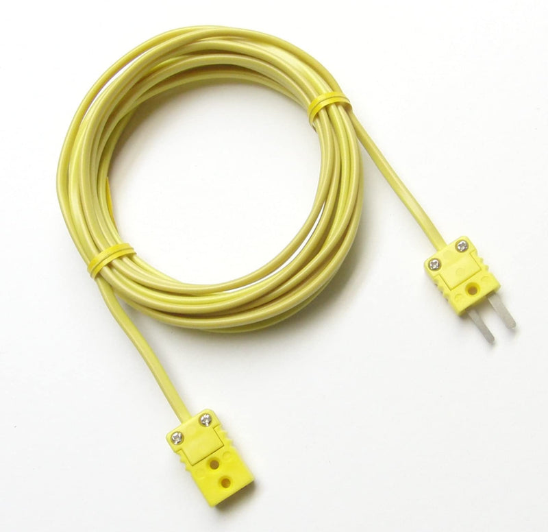 [Australia - AusPower] - K-Type Thermocouple Extension Cable Wire with Miniature Mini Thermocouple Connectors 15 ft (= 5 Yard) Long 