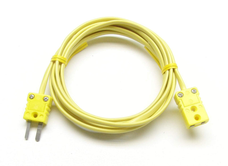 [Australia - AusPower] - K-Type Thermocouple Extension Cable Wire with Miniature Mini Thermocouple Connectors 6 ft (= 2 Yard) Long 