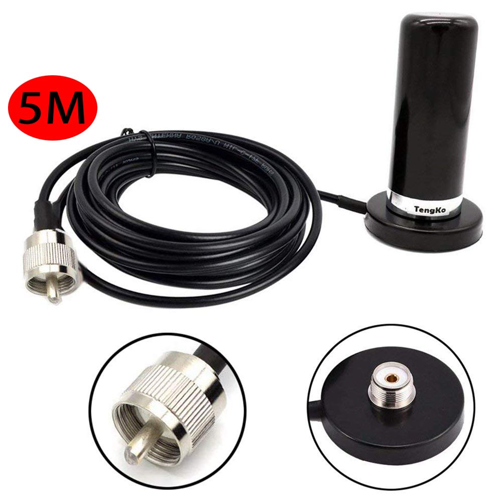 [Australia - AusPower] - HH-N2RS Dual Band Antenna UHF VHF 400-470 136-174MHZ and SO239 Mount Magnetic Base UHF PL-259 Antenna Cable Roof or Trunk for Mobile Radios PL259 Connector N2RS and MB60 SL16 