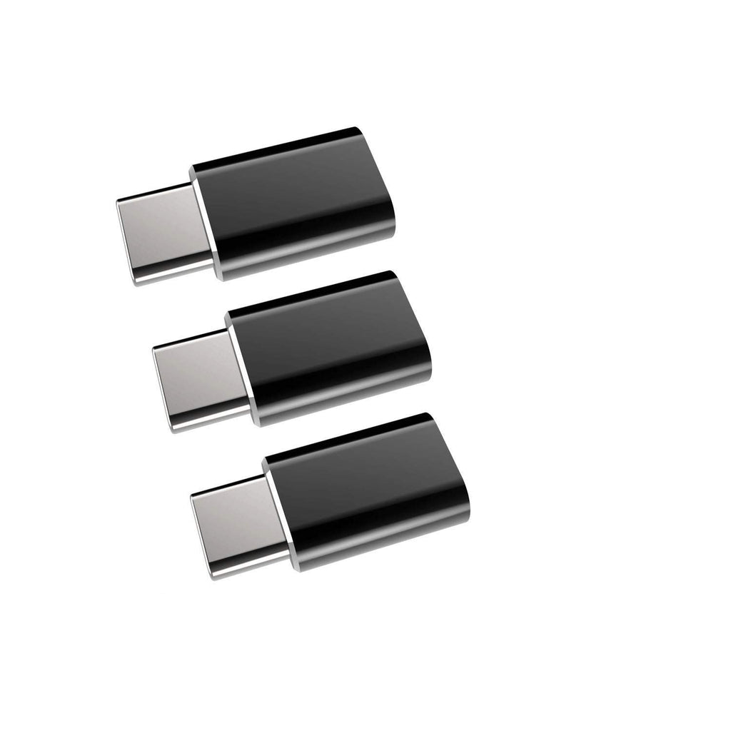 [Australia - AusPower] - Micro USB to USB C Adapter, 3-Pack Fast Charging USB Type C to Micro USB Converter (Male to Female) for Samsung Galaxy S9/8/Plus/Note 8, Pixel 2 XL and More Type C Devices Type C to Micro USB adapter - 3PACK 