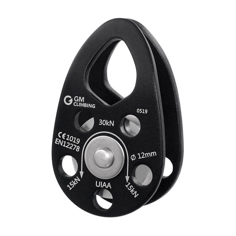 [Australia - AusPower] - GM CLIMBING UIAA Certified 30kN Swing Cheek Micro Pulley Black General Purpose One unit 