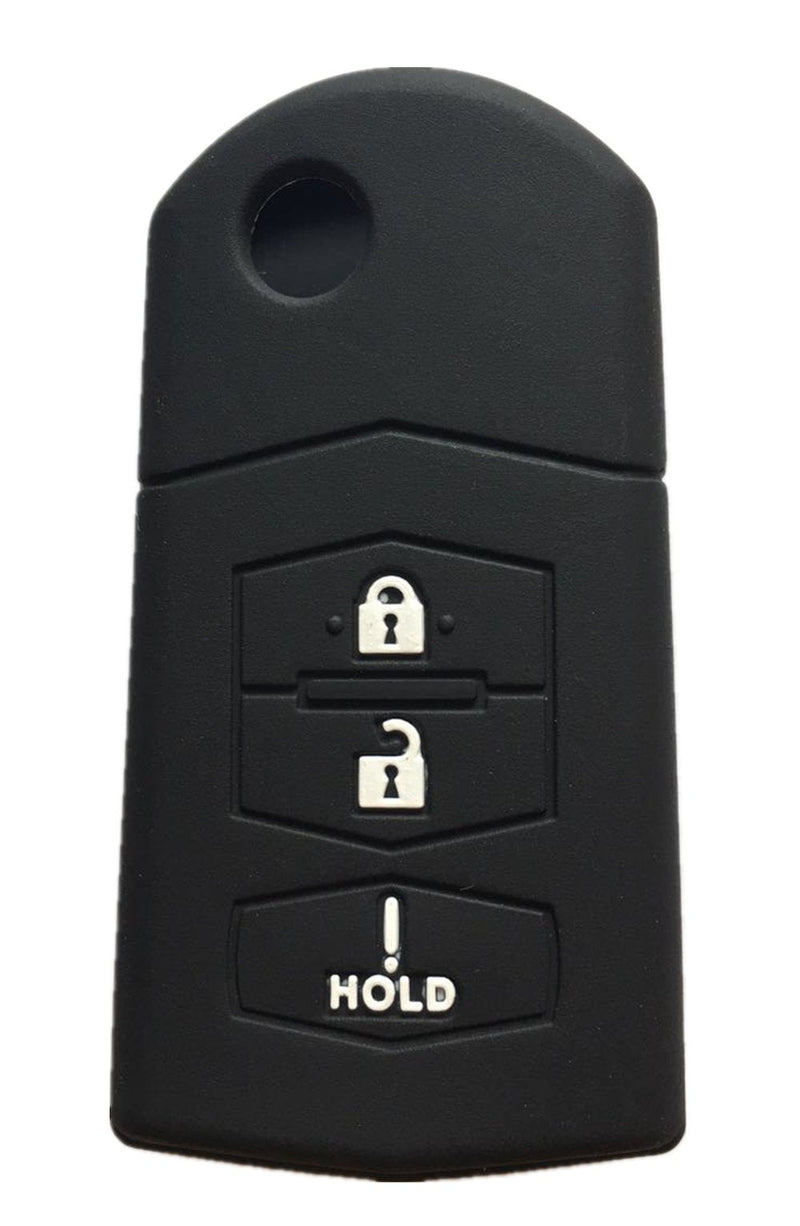 [Australia - AusPower] - Rpkey Silicone Keyless Entry Remote Control Key Fob Cover Case protector Replacement Fit For Mazda 2 3 5 6 CX-5 CX-7 CX-9 RX-8 MX-5 Miata BGBX1T478SKE125-01 662F-SKE12501 SKE12501 KPU41788 