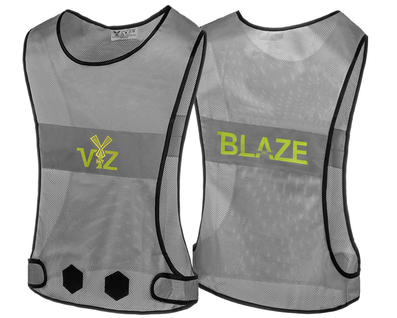 [Australia - AusPower] - 247 Viz Blaze Reflective Running Vest Safety Gear - 360˚ High Visibility Vest for Women & Men - Running, Walking, and Cycling Small 