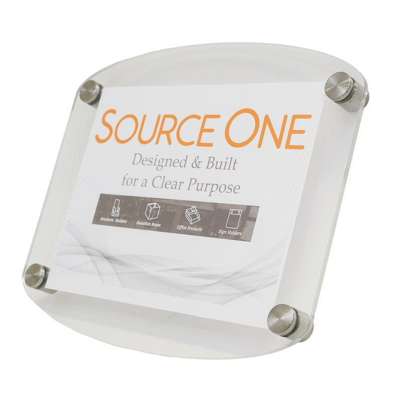 [Australia - AusPower] - Source One Deluxe Clear Acrylic Standoff Sign Holders 1 Sign, 2 Sign & 3 Signs Available (1 Sign, 1 Pack) 