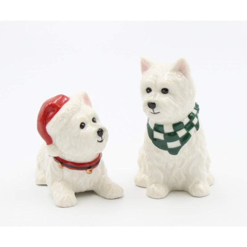 [Australia - AusPower] - Cosmos Gifts 56576 Christmas Salt and Pepper Shaker-West Terriers, 3-1/2 inches high, White 