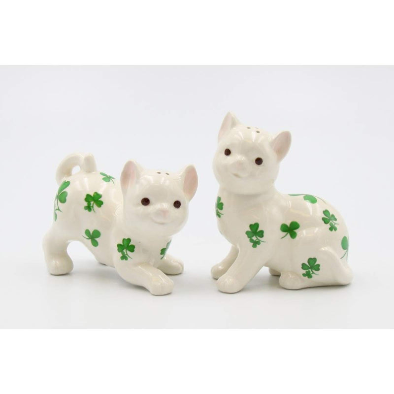 [Australia - AusPower] - Cosmos Gifts 20788 Shamrock Cats Salt and Pepper Shaker, 2-1/2 inches high, Green 
