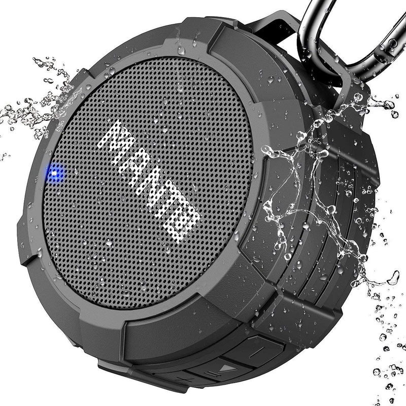 [Australia - AusPower] - Bluetooth Speaker MANTO Cuckoo Portable Wireless Mini Travel Speaker Waterproof Stereo Sound System Support SD Card for Home Shower, Outdoor Sports, Hiking, Camping, Cycling - Grey 