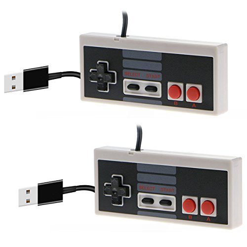 [Australia - AusPower] - 2 Packs USB Controller for NES, Classic USB Famicom Game Gaming Controller Joypad Gamepad for Laptop Computer Windows PC/MAC/Raspberry Pi 