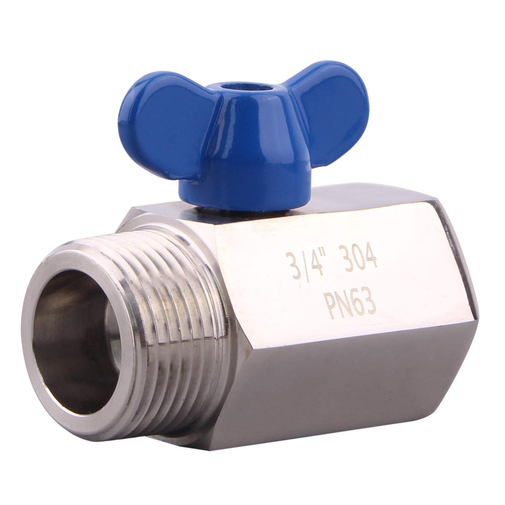 [Australia - AusPower] - DERNORD Stainless Steel Mini Ball Valve NPT Thread (3/4" Female&Male) 3/4 Inch Pack of 1 