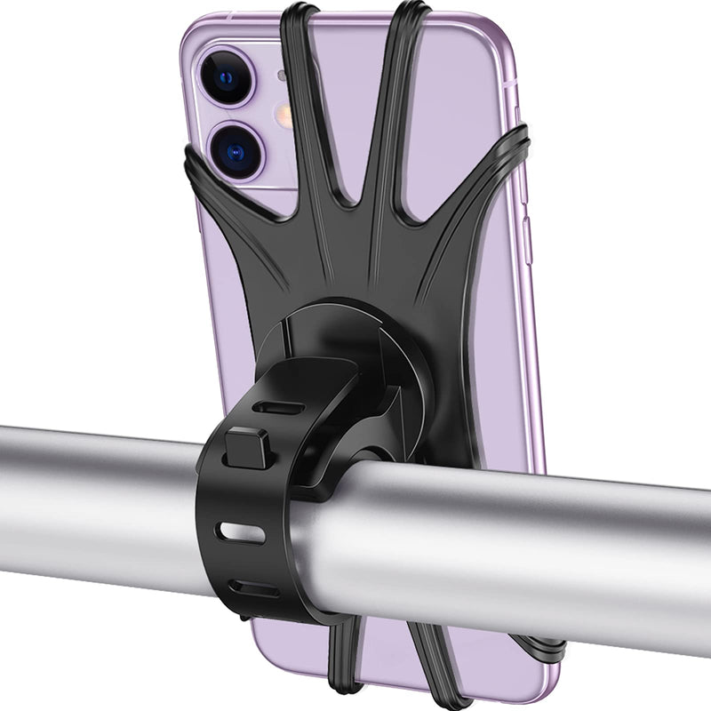 [Australia - AusPower] - Bike Phone Mount, VUP Universal Bike Cell Phone Holder, 360° Rotatable, Silicone Bicycle Phone Mount Compatible with iPhone 13/Pro Max/Pro/mini/12/11/Xs/Max/Xr/X/7/8/Plus, 4.0''~6.7'' Cellphones Black 