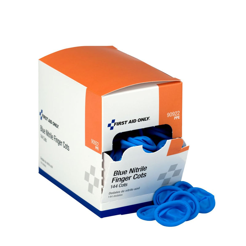 [Australia - AusPower] - First Aid Only Nitrile Finger Cots, 144 Piece Finger Protectors (90922) 