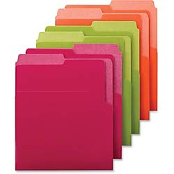 [Australia - AusPower] - Smead Organized Upâ Heavyweight Vertical File Folder - Letter - 8 1/2" x 11" Sheet Size - 25 Sheet Capacity - Assorted - 6 / Pack 