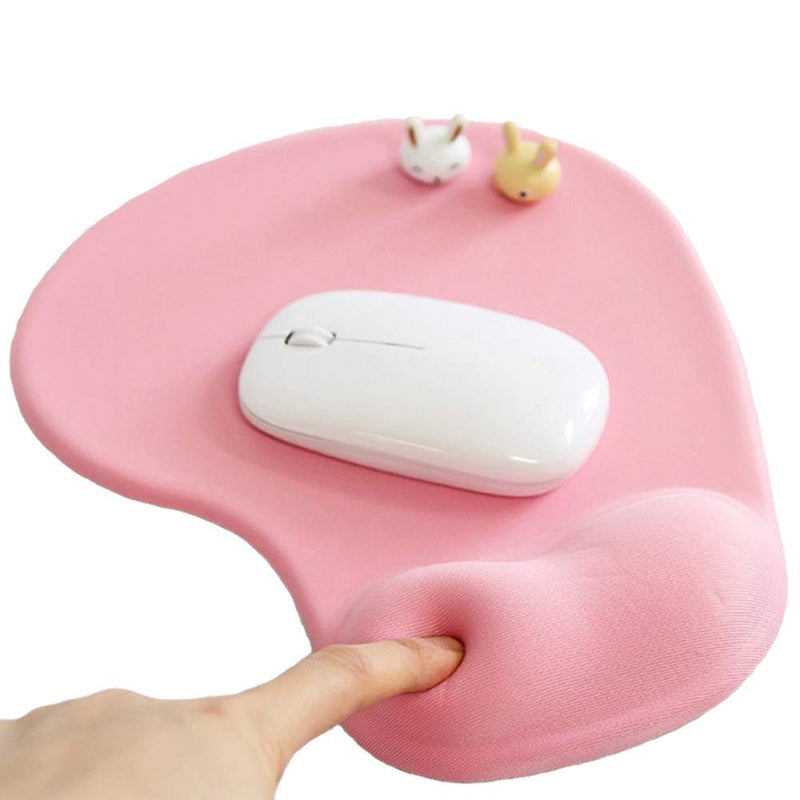 [Australia - AusPower] - Office Mousepad with Gel Wrist Support - Ergonomic Gaming Desktop Mouse Pad Wrist Rest - Design Gamepad Mat Rubber Base for Laptop Computer (01Pink) 01Pink 