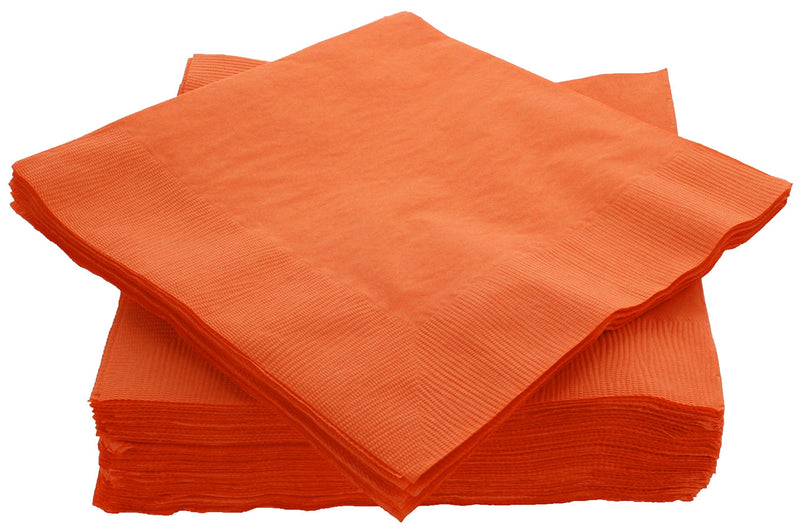 [Australia - AusPower] - Amcrate Big Party Pack 40 Count Orange Dinner Napkins Tableware- Ideal for Wedding, Party, Birthday, Dinner, Lunch, Cocktails. (7” x 7”) 