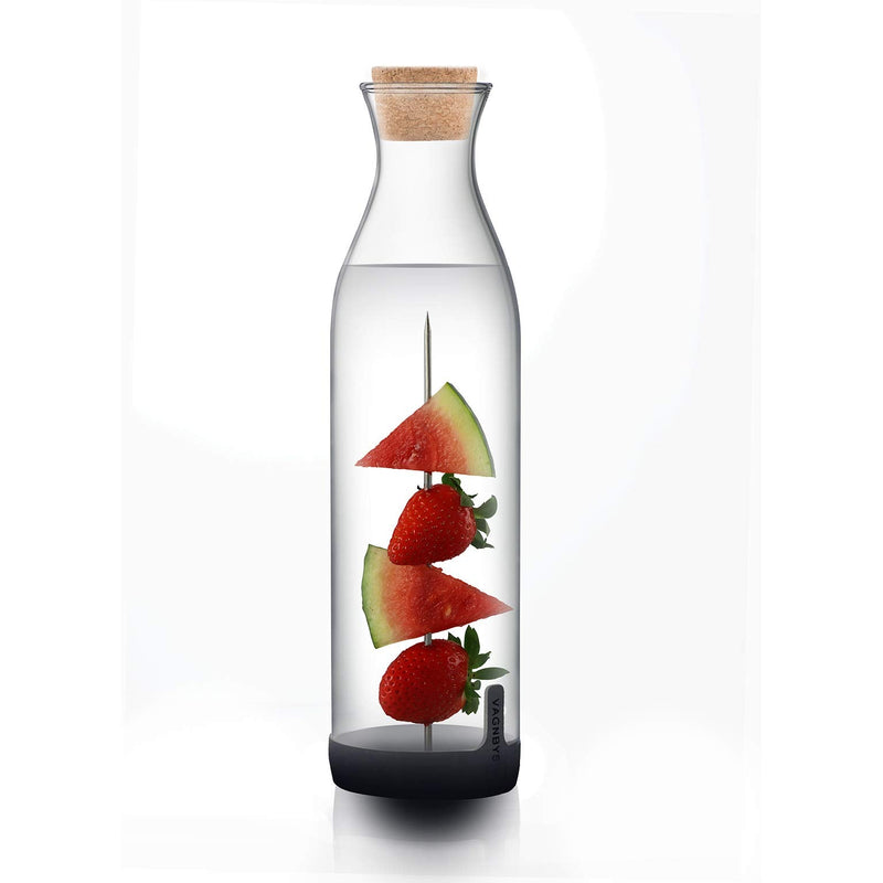 [Australia - AusPower] - VAGNBYS Water Infuser Carafe - Fruit, Herb, and Vegetable Infusion Serving Bottle - Glass Pitcher Vessel for Flavored Infused Water (950 ml) 