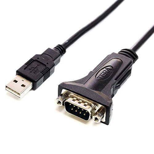 [Australia - AusPower] - Tera Grand - Premium USB 2.0 to RS232 Serial DB9 Adapter Cable 10 Feet - Supports Windows 11, 10, 8, 7, Vista, XP, 2000, 98, Linux and Mac - Built with FTDI Chipset and Hex Jack Nuts 10 ft 