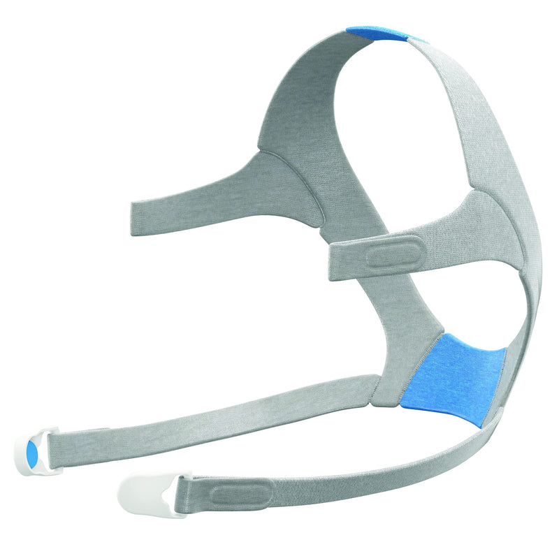 [Australia - AusPower] - ResMed Airfit/AirTouch F20 Headgear - Replacement Headgear - Extra Soft with Plush Straps - Small, Blue 