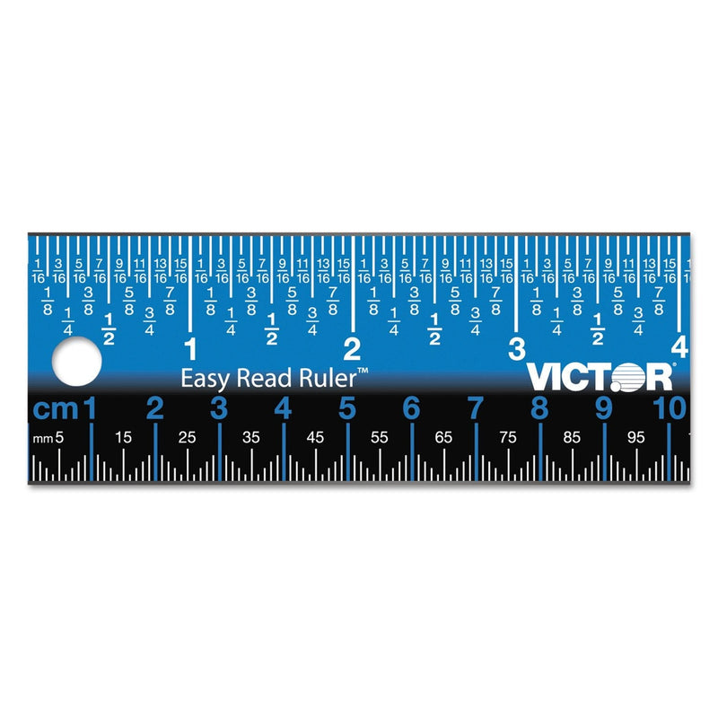 [Australia - AusPower] - Easy Read Stainless Steel Ruler, Standard/Metric, 18", Blue 