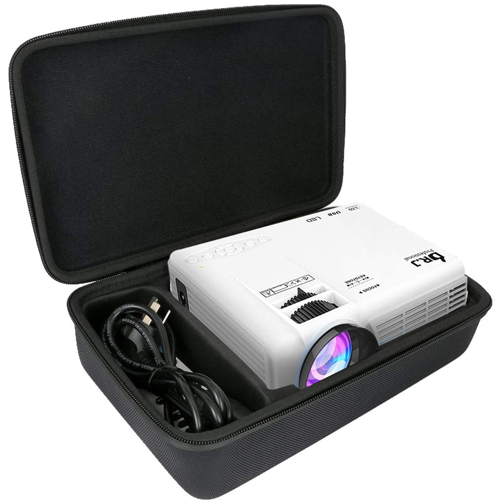 [Australia - AusPower] - Khanka Hard Travel Case Replacement for DR. J Professional 1080P Mini Projector (Black) 