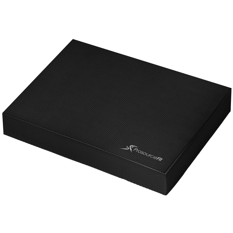 [Australia - AusPower] - ProsourceFit Exercise Balance Pad, Non-Slip Cushioned Foam Mat & Knee Pad for Fitness and Stability Training, Yoga, Physical Therapy 15"x12" Black 15 x 12 