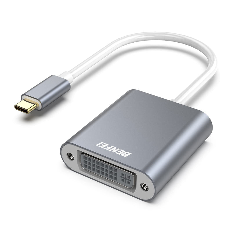 [Australia - AusPower] - USB Type C(Thunderbolt 3) to DVI Adapter, Benfei USB 3.1 (USB-C) to DVI-D Adapter Male to Female Converter Compatible for Apple New MacBook [2015 ,2016,2017] 