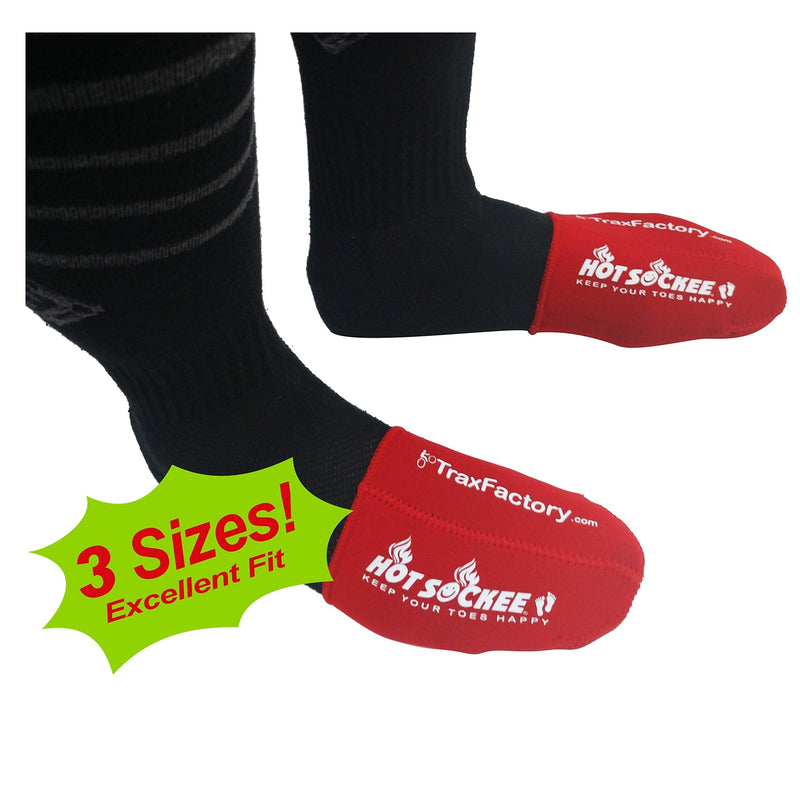 [Australia - AusPower] - Hot Sockee - Neoprene Toe Warmers - Worn Inside Shoes or Boots - 3 Sizes - Cycling, Hiking, Winter Sports, Camping, Work & Construction Boots Small-Medium 