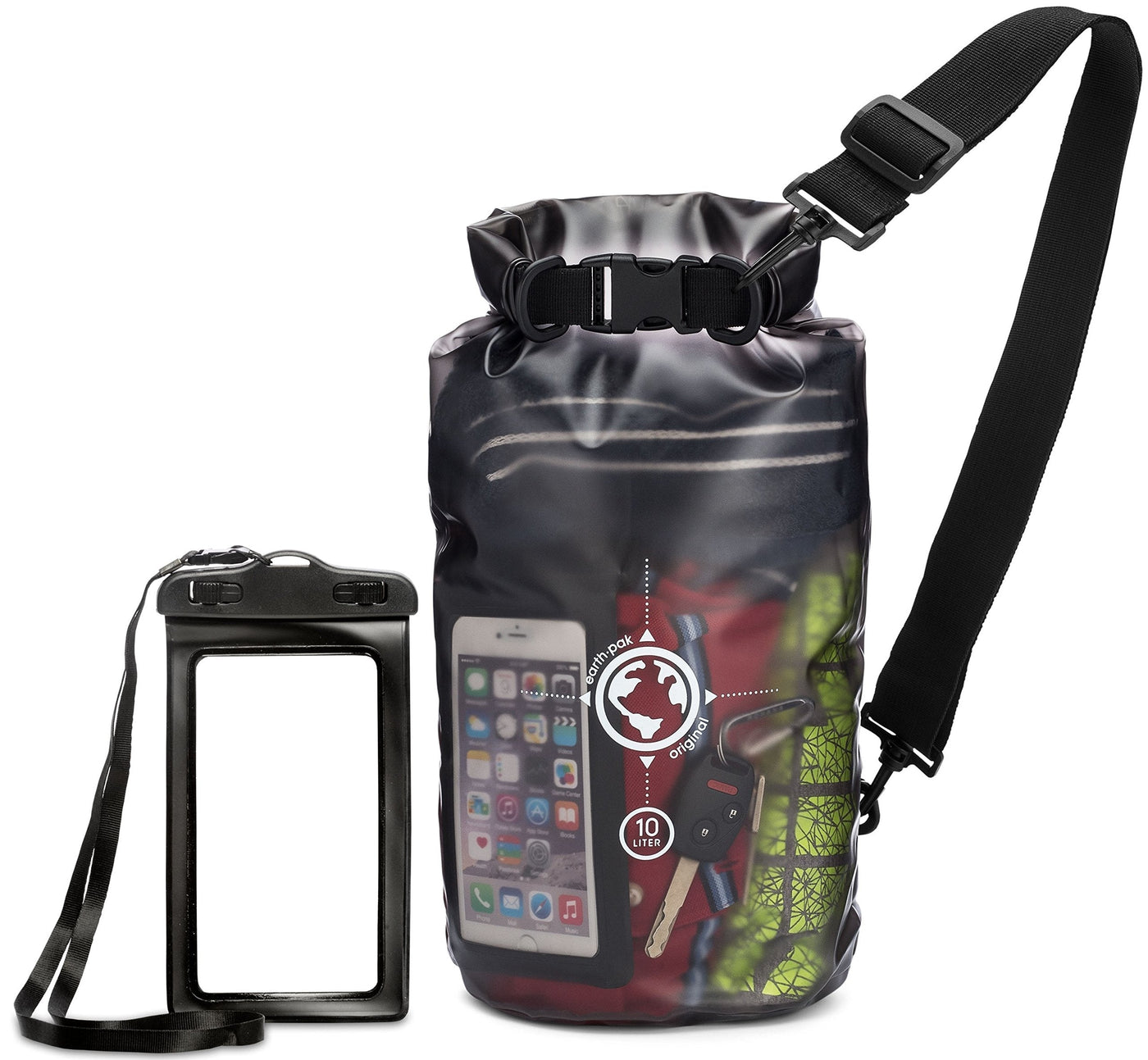 Earth Pak Waterproof Bag 10L 20L Sizes Transparent Dry Bag So