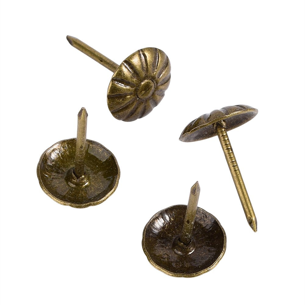 [Australia - AusPower] - FUCAS Upholstery Tacks Furniture Nails Pins 150pcs (Antique Brass Daisy) 