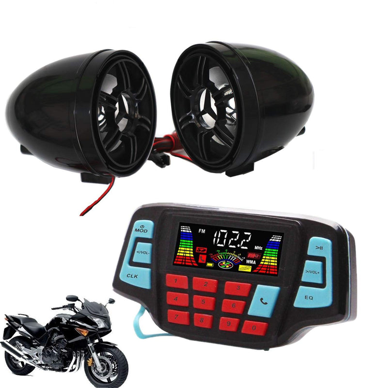 [Australia - AusPower] - USB Bluetooth Waterproof Motorcycle Audio Radio Sound System Stereo Speakers MP3 