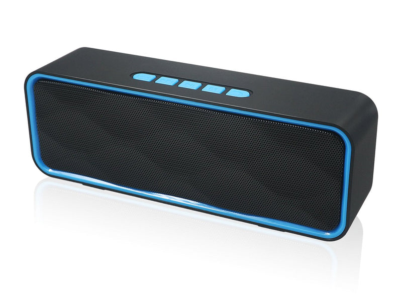 [Australia - AusPower] - Totola Wireless Bluetooth Speaker with AUX/USB/TF Card Slot,Outdoor Portable Stereo Speaker with HD Audio,Enhanced Bass, Dual-Driver,Handsfree Calling, FM Radio Speaker for Travel,Party (Blue) Blue 