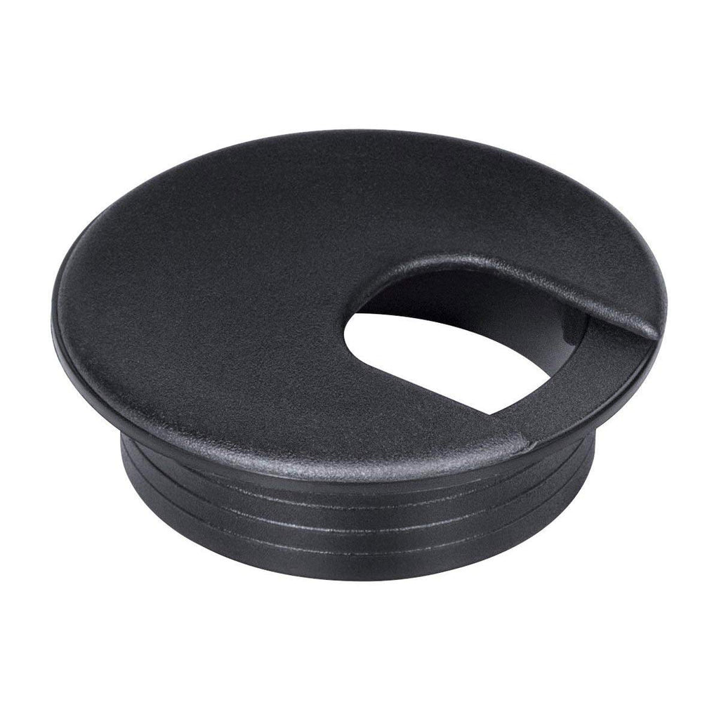 [Australia - AusPower] - Desk Grommet 2 Inch, Plastic Desk Cord Cable Hole Cover Grommet - 10 Packs, Black 