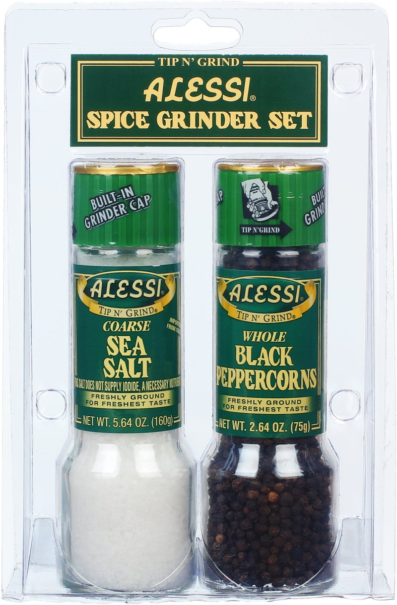 [Australia - AusPower] - Alessi Salt and Pepper Grinder Twin Pack [8.28 oz Combine] 