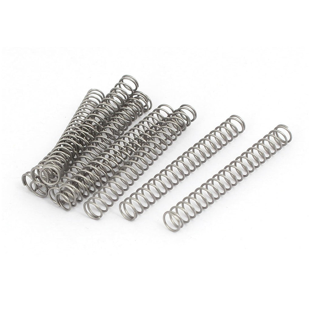 [Australia - AusPower] - uxcell Compression Spring,304 Stainless Steel,6mm OD,0.6mm Wire Size,50mm Free Length,Silver Tone,10Pcs 