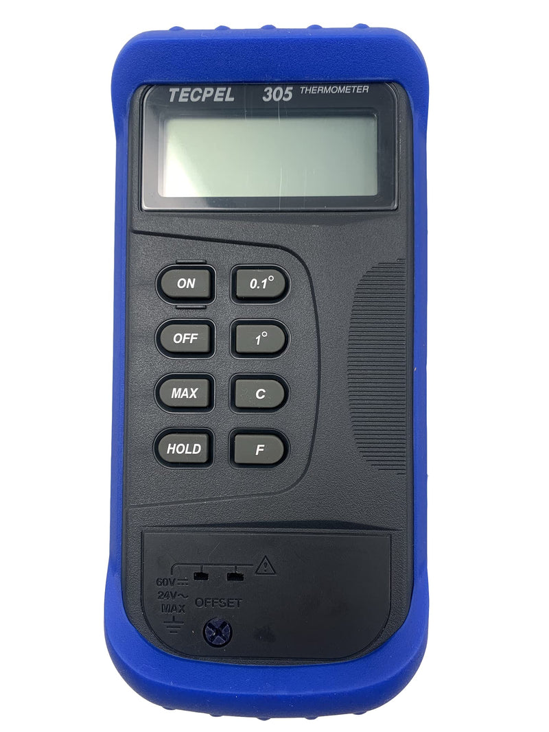 [Australia - AusPower] - TECPEL DTM-305 Digital Single Input Thermocouple Thermometer with Type k thermocouple Probe (TPK-01) 