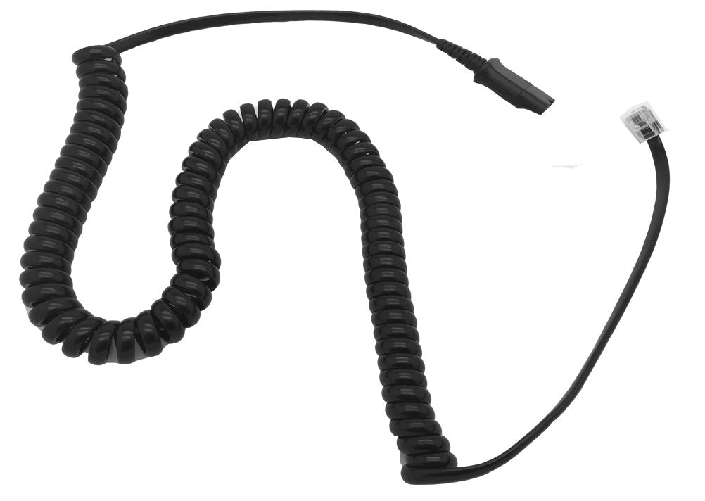 [Australia - AusPower] - AvimaBasics Amplifier Coil Cord to QD Modular Plug | Stretchable, Durable, Quick Connect & Disconnect Grips & Ergonomic Cable | for H-Series Headsets, for Cisco 7900 Series Phones - 26716-01 