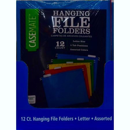 [Australia - AusPower] - HANGIN FILE FOLDERS, LETTER SIZE, ASSORTEED, 12 PACK 