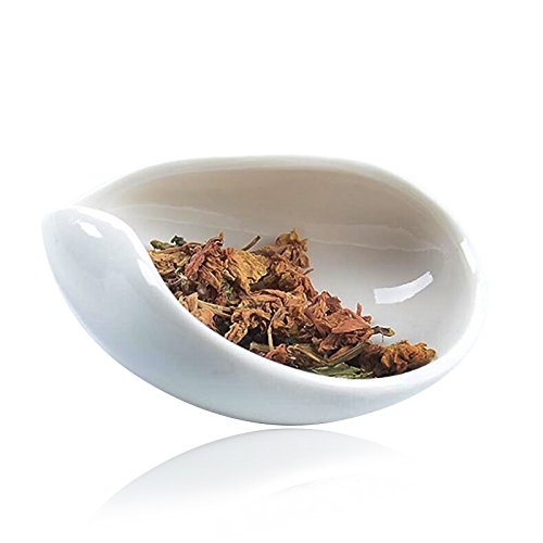 [Australia - AusPower] - 11x4CM White Porcelain Cha He Tea Vessel -Loose Leaf Tea Presentation- Tea Accessory - Tea Scoop-Tea 