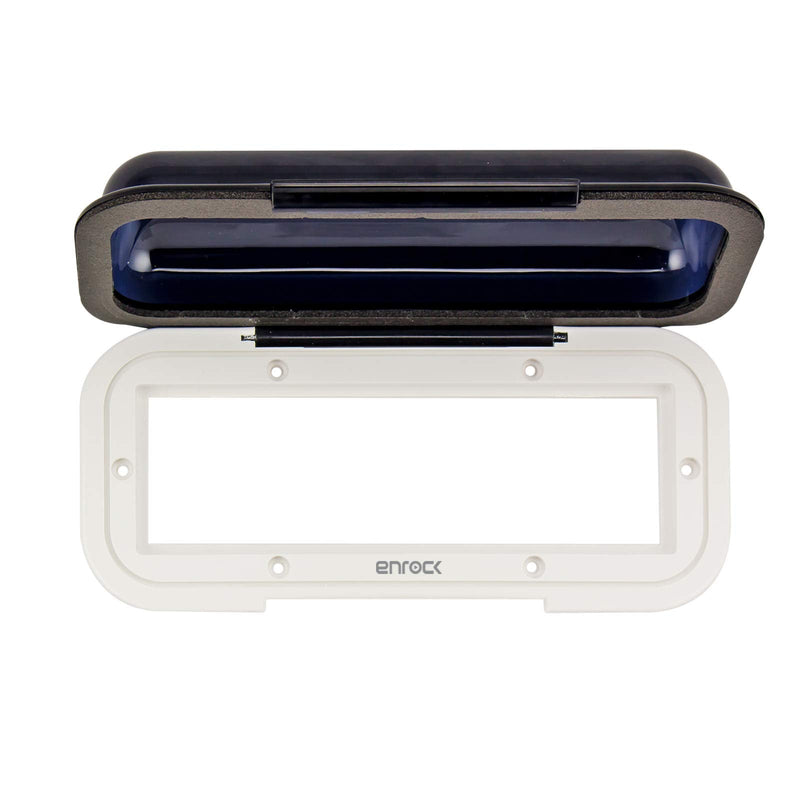 [Australia - AusPower] - Enrock Marine Universal In Dash Water Resistant Waterproof Tinted Radio Shield Receiver Cover (White Base) White Base 