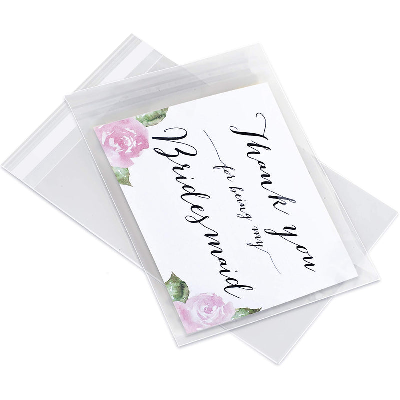 [Australia - AusPower] - Pack It Chic - 4” X 6” (200 Pack) Clear Resealable Polypropylene Bags - Fits 4X6 Prints, Photos, A1 Cards, Envelopes - Self Seal 4" X 6" (200 Pack) 