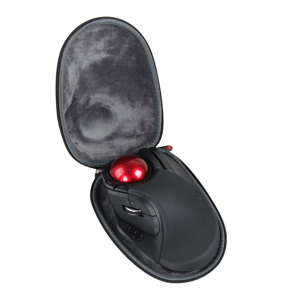 [Australia - AusPower] - Hermitshell Hard EVA Travel Black Case fits ELECOM Wireless Trackball Mouse Extra Large Ergonomic Design 8-Button Function (M-HT1DRBK) 