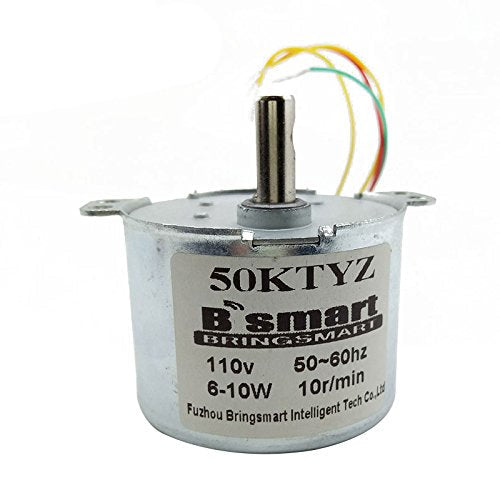 [Australia - AusPower] - Bringsmart 50KTYZ 110V 10rpm AC Synchronous Motor CW/CCW Gear Motor Low Noise Slow Speed Reducer Motor for Barbecue Motor 