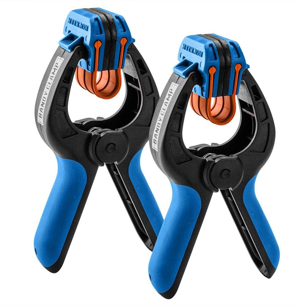 [Australia - AusPower] - Rockler Small Spring Clamps (Pair) – Easy Squeeze Bandy Clamps for Thinner Stock, & Delicate Moldings – One-Handed Operation Small Clamps – Easy to Grip Nylon Hand Clamps w/Fiberglass 