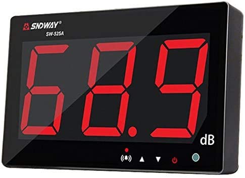 [Australia - AusPower] - TestHelper SW-525A Sound Level Meter Tester 30-130db Large Screen Red LCD Display Wall Hanging Type Decibel Noise Measuring with Alarm (Sound Level Meter) 