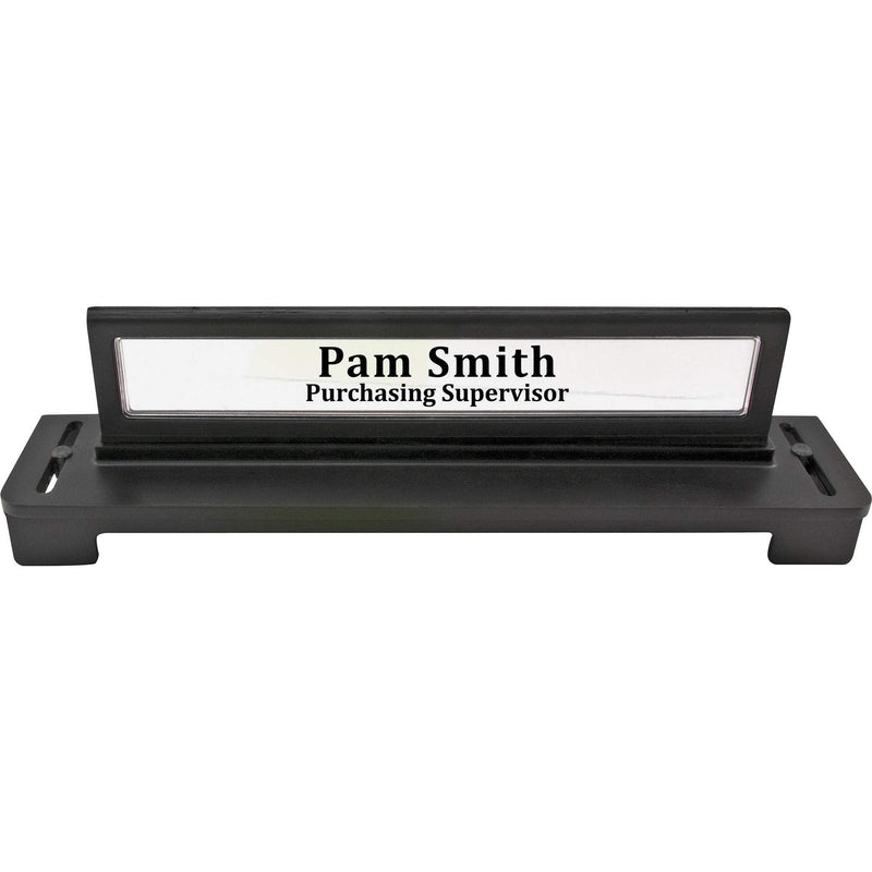 [Australia - AusPower] - Advantus Top View Two-Sided Cubicle Name Plate/Sign, Black (96095) 