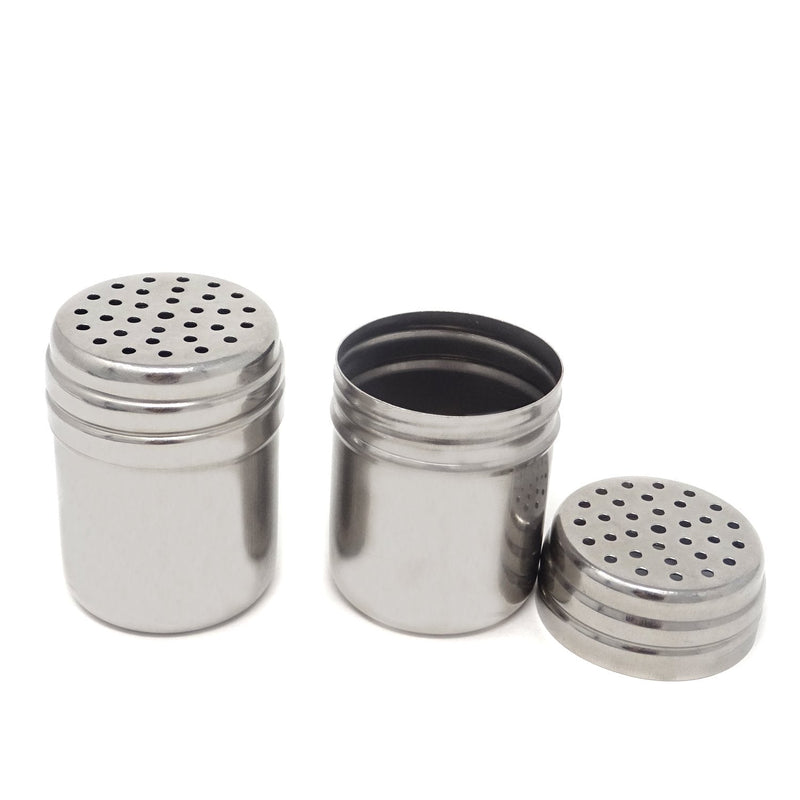 [Australia - AusPower] - Honbay 2PCS 5 oz Stainless Steel Dredge Salt Sugar Spice Pepper Shaker Seasoning Cans 