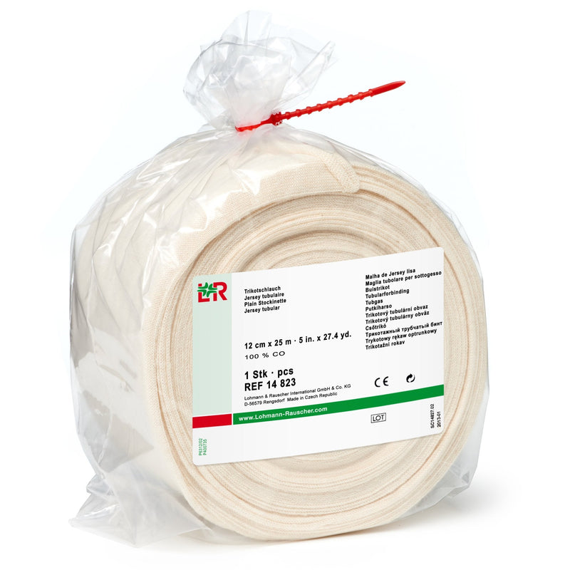 [Australia - AusPower] - Lohmann & Rauscher-24300 tg Cotton Stockinette, 100% Cotton Tubular Bandage for Protection Under Casts, 12 cm x 25 m Roll 