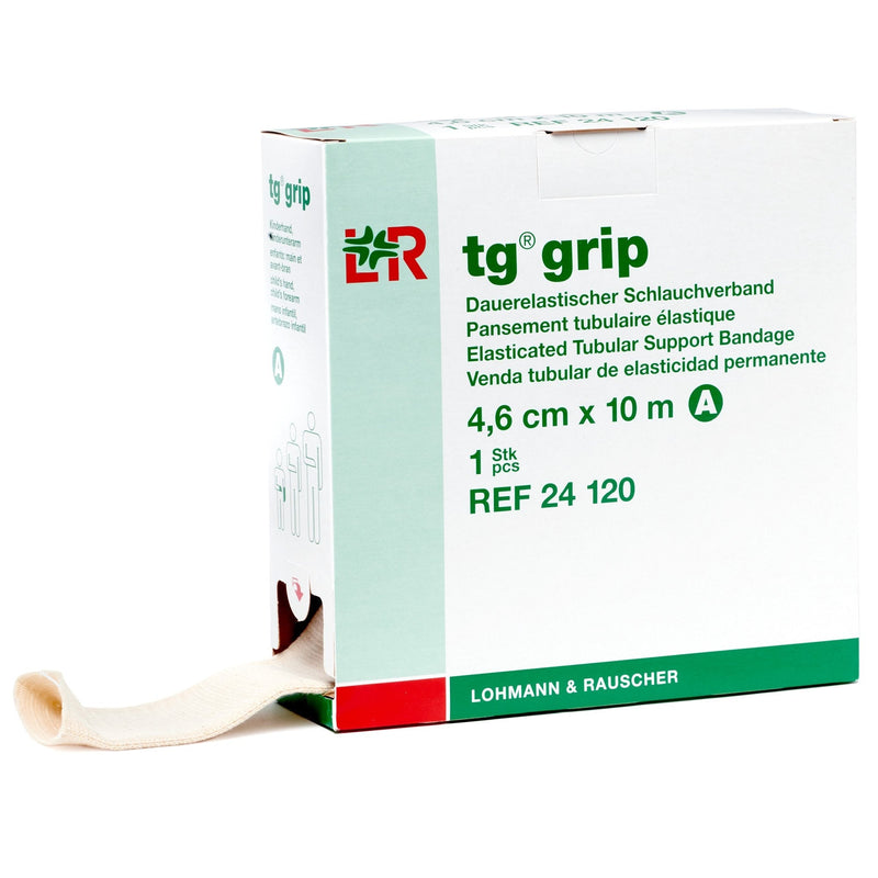 [Australia - AusPower] - Lohmann & Rauscher Tg Grip, Size A, 4.57cm x 10m, Elasticated Tubular Compression Bandage for Light & Comfortable Support, Sleeve for Sprains, Strains, Soft Tissue Injuries, Skin Friendly Stockinette 