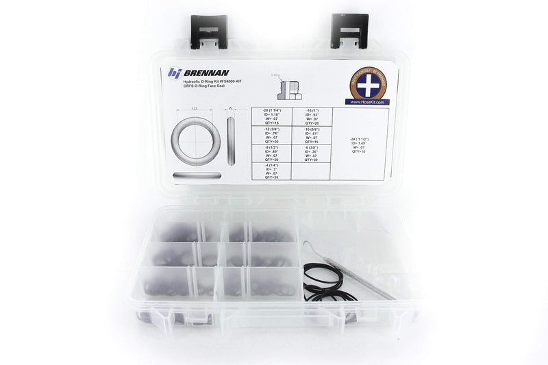 [Australia - AusPower] - Genuine Brennan Industries FS4000-Kit ORFS/FS Hydraulic Oring Face Seal Kit (Fits Parker, Gates, Aeroquip, Weatherhead & Other SAE Fittings/Adapters) with Bonus O-Ring Picker 